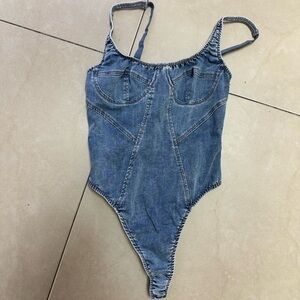 Denim bodysuit